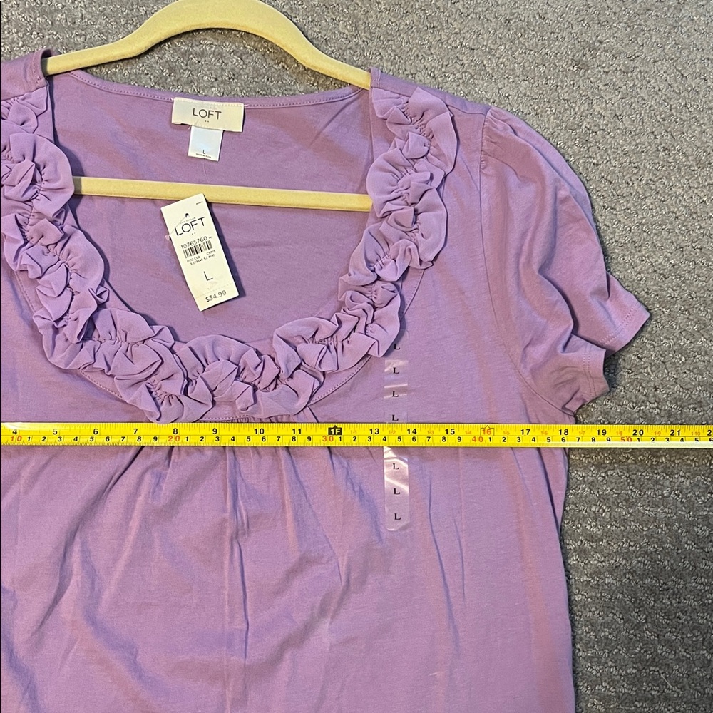 LOFT NWT Set of 3 Tops with short sleeve lovely drape Round neckline - Picture 6 of 8